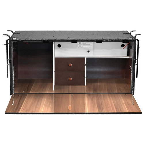 CAIXA DE COZINHA DE MADEIRA DE 1238MM X 565MM X 621MM COM 02 GAVETAS SUPORTE DE FIXAÇÃO E ACABAMENTO MADEIRADO - CXCO08C