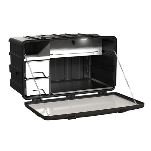 CAIXA DE COZINHA DE PLÁSTICO DE 1130MM X 600MM X 640MM COM 02 GAVETAS SEM SUPORTE DE FIXAÇÃO E ACABAMENTO EM AÇO PINTADO - CXCO19A
