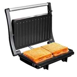 GRILL E SANDUICHEIRA 2 EM 1 ELÉTRICA E ANTIADERENTE COM ALÇA E ISOLAMENTO TÉRMICO DE 12V E 100W - GRIL01-I