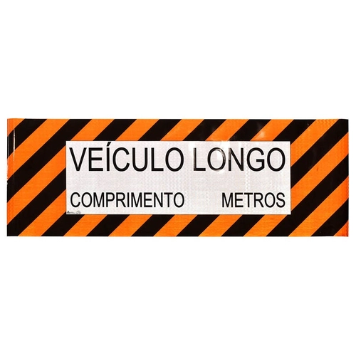 FAIXA REFLETIVA UNIVERSAL DE ADVERTÊNCIA DE VEÍCULOS LONGOS DE 800X2300MM - FAIX14