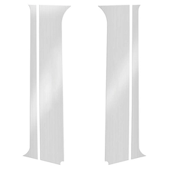 CONJUNTO DE APLIQUE DA COLUNA DE PORTA DE INOX SEM LOGO DO VOLVO - APLI09A