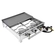FOGAREIRO DE INOX COM MANGUEIRA REGISTRO E CHAPA COM 3 BOCAS DE 420X420X100MM DO LADO DIREITO - FOGA10-D