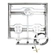 FOGAREIRO DE INOX COM MANGUEIRA REGISTRO E CHAPA COM 3 BOCAS DE 420X420X100MM DO LADO DIREITO - FOGA10-D