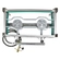 FOGAREIRO DE INOX COM MANGUEIRA REGISTRO E CHAPA COM 2 BOCAS DE 420X220X110MM DO LADO ESQUERDO - FOGA07-E
