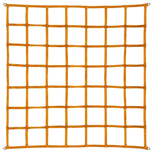 REDE DE CONTENÇÃO DE CARGA DE 3X3 METROS COM 50MM DE LARGURA DA CINTA DE 3 TONELADAS COM GANCHO DELTA - LARANJA - REDE04H-LJ-I