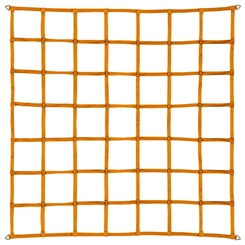 REDE DE CONTENÇÃO DE CARGA DE 3X3 METROS COM 50MM DE LARGURA DA CINTA DE 3 TONELADAS COM GANCHO DELTA - LARANJA - REDE04H-LJ-I