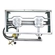 FOGAREIRO DE INOX COM MANGUEIRA REGISTRO E CHAPA COM 2 BOCAS DE 420X220X100MM DO LADO ESQUERDO - FOGA08-E