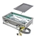 FOGAREIRO DE INOX COM MANGUEIRA REGISTRO E CHAPA COM 2 BOCAS DE 420X220X100MM DO LADO DIREITO - FOGA08-D
