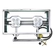 FOGAREIRO DE INOX COM MANGUEIRA REGISTRO E CHAPA COM 2 BOCAS DE 420X220X100MM DO LADO DIREITO - FOGA08-D