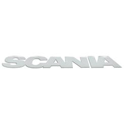 EMBLEMA DE INOX DA GRADE FRONTAL DA CABINE DO SCANIA - EMBL46