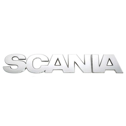 EMBLEMA CROMADO DA GRADE FRONTAL DA CABINE DO SCANIA - EMBL03