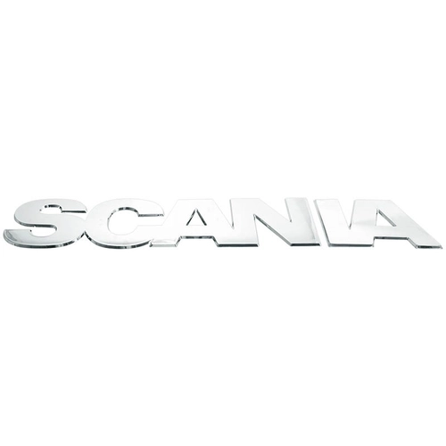 EMBLEMA CROMADO DA GRADE FRONTAL DA CABINE DO SCANIA - EMBL44