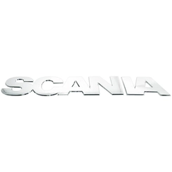 EMBLEMA CROMADO DA GRADE FRONTAL DA CABINE DO SCANIA - EMBL44
