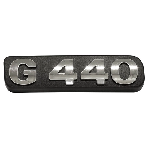 EMBLEMA DE POTÊNCIA G440 DA GRADE FRONTAL DO SCANIA CROMADO - EMBL20