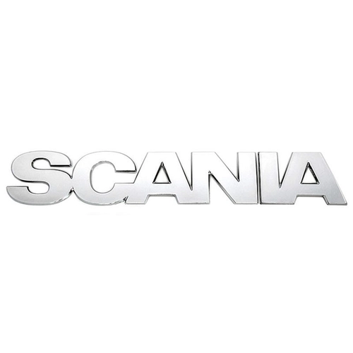 EMBLEMA CROMADO DA GRADE FRONTAL DA CABINE DO SCANIA - EMBL32