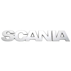 EMBLEMA CROMADO DA GRADE FRONTAL DA CABINE DO SCANIA - EMBL32