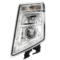 FAROL PRINCIPAL COMPLETO PISCA E FAROL DE LÂMPADA COM DRL DE LED E DE 6 VIAS COM LENTE ÓPTICA DO VOLVO LADO ESQUERDO - FARO40B-E