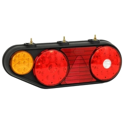 LANTERNA TRASEIRA COMPLETA DAS CARRETAS NOMA DE LED 24V DE CONECTOR DE 5 VIAS DO LADO ESQUERDO - LANT51A-E
