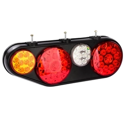 LANTERNA TRASEIRA COMPLETA DAS CARRETAS NOMA DE LED 24V COM CHICOTE DE 5 VIAS DO LADO ESQUERDO - LANT75-E