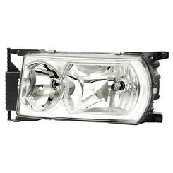 FAROL PRINCIPAL DE LÂMPADA SEM MEIA LUZ DO SCANIA LADO ESQUERDO - FARO35J-E