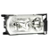 FAROL PRINCIPAL DE LÂMPADA SEM MEIA LUZ DO SCANIA LADO DIREITO - FARO35J-D