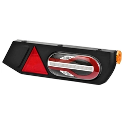 LANTERNA TRASEIRA COMPLETA COM LED 24V DAS CARRETAS RODOTECNICA E RODOLINEA COM DIRECIONAL SEQUENCIAL E CONECTOR DE 5 VIAS DO LADO DIREITO - LANT144A-