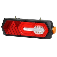 LANTERNA TRASEIRA COMPLETA DE LED E 24V COM FIXAÇÃO SUPERIOR E UM CONECTOR DE 5 VIAS E DOIS DE 2 VIAS DO LADO DIREITO - LANT133B-D