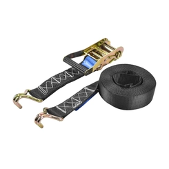 CONJUNTO DE AMARRAÇÃO DE 5 TONELADAS COM CINTA DE 9,00M X 50MM E CATRACA DE 0,50M X 50MM COM GANCHO J PRETO - CONJ05F-PR-I