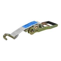 CATRACA PARA CINTA DE AMARRAÇÃO BRANCA E ERGONÔMICA PARA 5 TONELADAS DE 0,50M X 50MM COM GANCHO J - CATR07A-BR-I