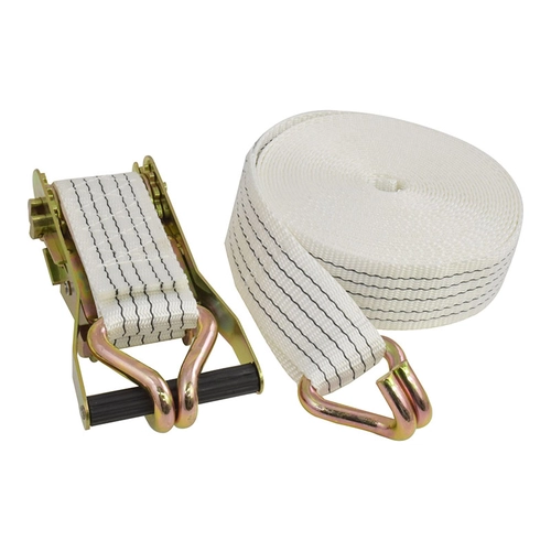 CONJUNTO DE AMARRAÇÃO DE 5 TONELADAS COM CINTA DE 9,00M X 50MM E CATRACA DE 0,30M X 50MM COM GANCHO J BRANCA - CONJ05C-BR-I