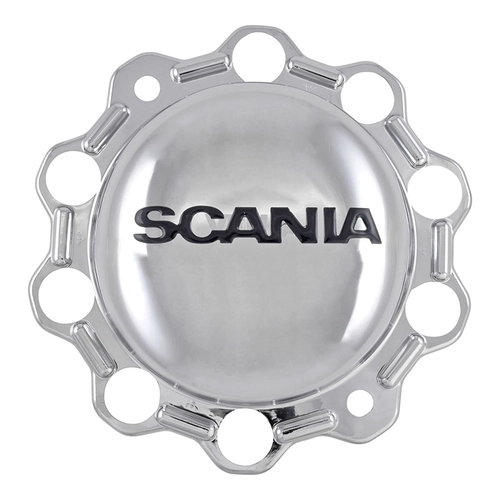 SOBRE TAMPA CROMADA DO CUBO DO TRUCK DO SCANIA DECORADA - SOBR04A