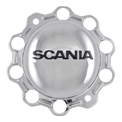 SOBRE TAMPA CROMADA DO CUBO DO TRUCK DO SCANIA DECORADA - SOBR04A