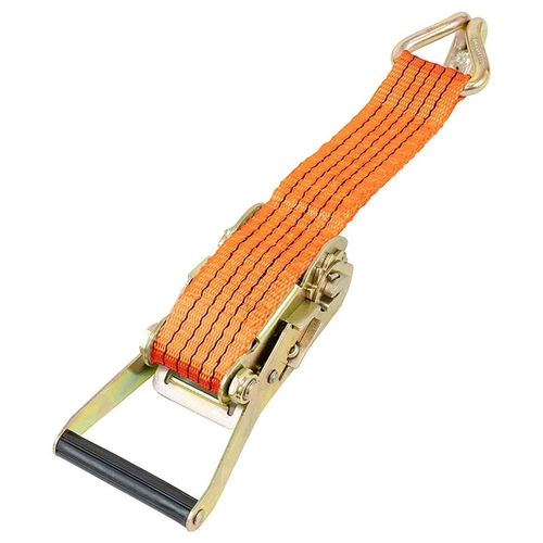 CATRACA PARA CINTA DE AMARRAÇÃO LARANJA PARA 5 TONELADAS DE 0,30M X 50MM COM GANCHO J - CATR05C-LJ