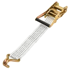 CATRACA PARA CINTA DE AMARRAÇÃO BRANCA PARA 5 TONELADAS DE 0,30M X 50MM COM GANCHO J - CATR05C-BR