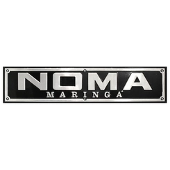 PLACA DE ALUMÍNIO GRANDE DA NOMA DE 590X135MM - PRETO/PRATA - PLAC06
