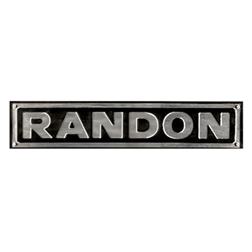 PLACA DE ALUMÍNIO GRANDE DA RANDON DE 525X130MM - PRETO/PRATA - PLAC02