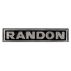 PLACA DE ALUMÍNIO GRANDE DA RANDON DE 525X130MM - PRETO/PRATA - PLAC02