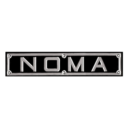 PLACA DE ALUMÍNIO PEQUENA DA NOMA DE 430X90MM - PRETO/PRATA - PLAC05