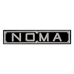 PLACA DE ALUMÍNIO PEQUENA DA NOMA DE 430X90MM - PRETO/PRATA - PLAC05