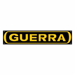 PLACA DE ALUMÍNIO PEQUENA DA GUERRA MODERNA COM 480X100X1MM COR PRETO E AMARELA - PLAC11