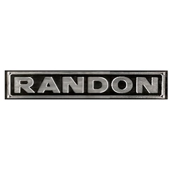 PLACA DE ALUMÍNIO PEQUENA DA RANDON MODERNA COM 420X105X1MM COR PRETO E PRATA - PLAC01
