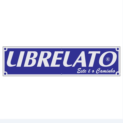 PLACA DE ALUMÍNIO PEQUENA DA LIBRELATO DE 400X100MM - AZUL/PRATA - PLAC09