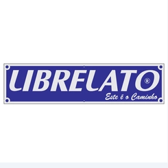 PLACA DE ALUMÍNIO PEQUENA DA LIBRELATO DE 400X100MM - AZUL/PRATA - PLAC09