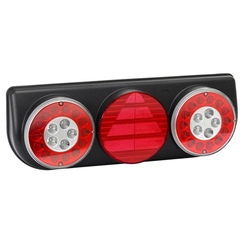 LANTERNA TRASEIRA COMPLETA BRASPOINT IV DAS CARRETAS FACCHINI DE LED 24V DE CONECTOR DE 7 VIAS DO LADO ESQUERDO - LANT142-E