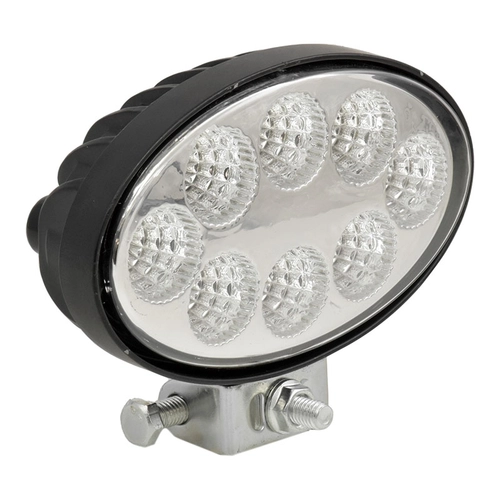 FAROL AUXILIAR DE 4X6" OVAL UNIVERSAL COM 08 LEDS E FIO DE 2 VIAS - FARO135A-I