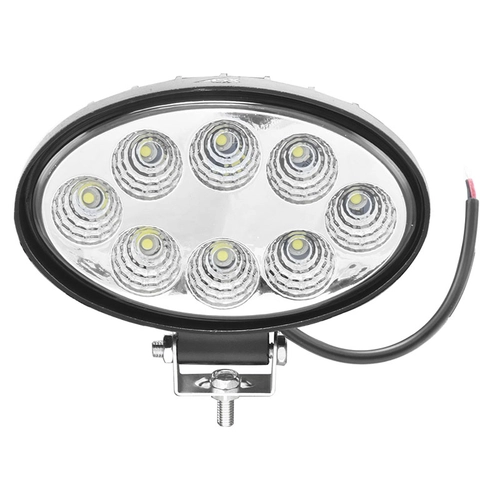 FAROL AUXILIAR WORKLIGHT OVAL UNIVERSAL DE 4X6" COM 08 LEDS E FIO DE 2 VIAS - FARO135-I