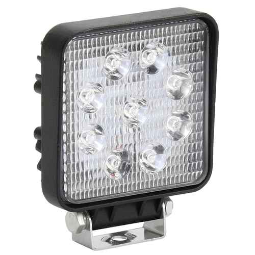 FAROL AUXILIAR WORKLIGHT UNIVERSAL COM 09 LEDS DISSIPADOR REFORÇADO E FIO DE 2 VIAS QUADRADO - FARO138R-I