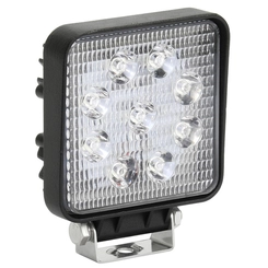 FAROL AUXILIAR WORKLIGHT UNIVERSAL COM 09 LEDS DISSIPADOR REFORÇADO E FIO DE 2 VIAS QUADRADO - FARO138R-I