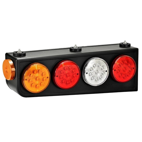 LANTERNA TRASEIRA COMPLETA DAS CARRETAS RANDON DE LED 24V SEM ABA DO LADO ESQUERDO - LANT91-E-LED