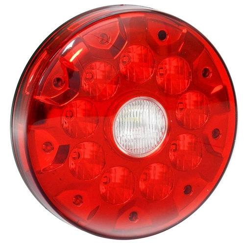 LANTERNA MODULAR TRASEIRA DE RÉ COM POSIÇÃO E FREIO DE LED PARA CONECTOR DE 4 VIAS DAS CARRETAS NOMA VERMELHA E CRISTAL - LANT130